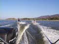Mike en Marina wakeboarden!