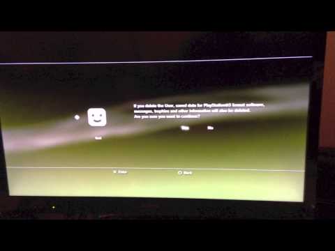 how to delete users on ps3
