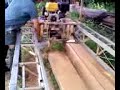EcoSaw Compact Sawmill - swinging the blade EcoSaw Compact Sawmill - swinging the blade