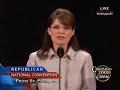 Sarah Palin Speech at RNC - Highlights