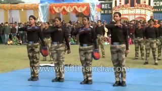 Indian para-military Women show off their martial 