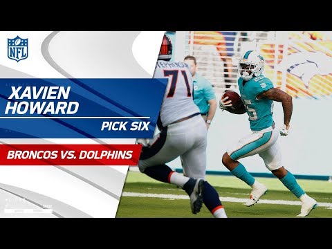 Video: Xavien Howard's Sick Pick 6 Off Trevor Siemian's Pass! | Broncos vs. Dolphins | NFL Wk 13 Highlights