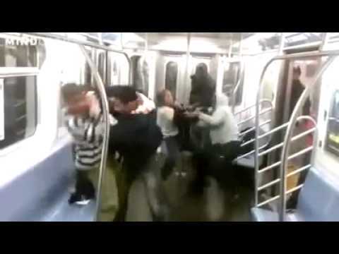 brutal - FIGHT IN A TRAIN.