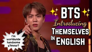 BTS Introducing Themselves In English