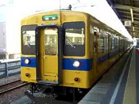 福塩線105系F7編成　福山駅発車