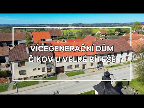 Video Prodej vícegeneračního rodinného domu – Čikov u Velké Bíteše, okres Třebíč