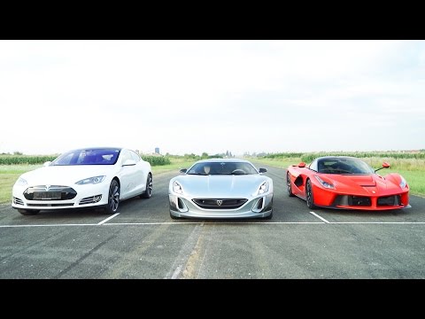 Rimac Concept One vs LaFerrari en el cuarto de milla