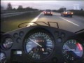 Crazy Motorrad fahrer Lebensm�de Highspeed auf der Autobahn