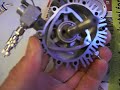 The wankel engine with moving rotor at backplate.