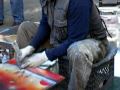 This is a gentleman I spotted on my way home one day. He painted some awesome pictures in the duration of one song which lasted about a couple minutes. In this video, you will witness the transformation of blank paper, into a photograph of the universe.. with the planets and buildings situated within the universe. This is just awesome.. do enjoy! :)