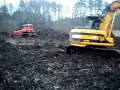 Kopanie stawu koparka hydrauliczna