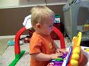Moses playing the piano