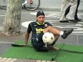 A Football Juggler In a Tourist Square in Barcelona, Spain