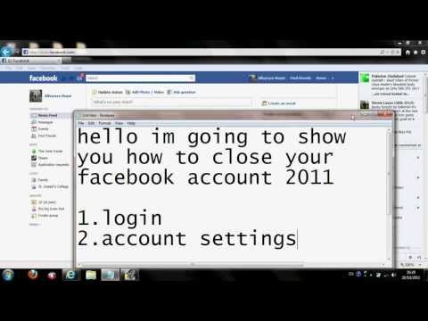 how to close a facebook account