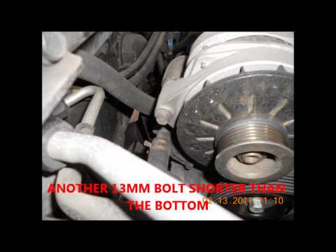 1997 BUICK GM 3.8L SERPENTINE BELT, ALTERNATOR AND TENSIONER ASSEMBLY REMOVAL