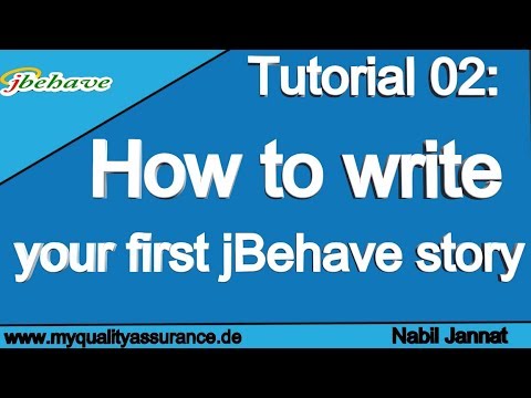 How to write your first jBehave story