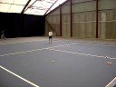 Euan backhand rallying 100 balls with coach Euan backhand rallying 100 balls with coach