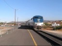 The first detour over Tehachapi makes it way through the Metrolink Via Princessa station on its way to LA with P42DC #40 in the lead.