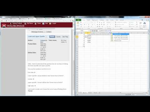 how to obtain quartiles