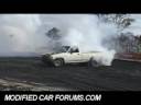Hilux ute with a big block burnout at Springnats 16 2008