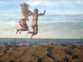 jumping and lake michigan