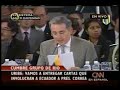 Alvaro Uribe destroza a Rafael Correa