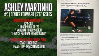 Ashley Martinho 2020 Soccer Highlights | Bridgewater-Raritan HS '22