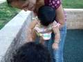 Mariam n Havannah dancing with Mrs.Ducky