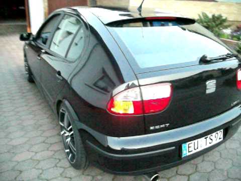 Seat Leon Tuning - Dieser Autotuner verpasste seinem Seat Leon ein Sportfahrwerk von H&amp;R. Für den nötigen Sound sorgt ein Bastuck...