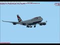 FSX 747 GOOD LANDING (sorry for lag)