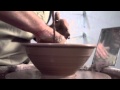 SIMON LEACH POTTERY - Throwing a small mixing bowl - profile view ! ...  Stoneware means ...