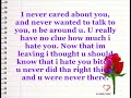 a sad story about love