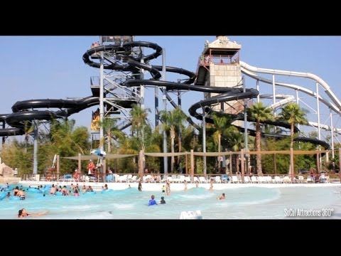 Tour of Hurricane Harbor Water Park in HD - Six Flags Hurricane Harbor