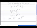 Inverse of an exponential function
