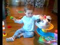 Oshi playing with his building blocks - July 2007