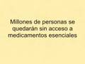 Novartis pone en peligro las vidas de millones de personas