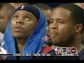 nba playoffs 2007 / eastern conference finals / game 2 / cavaliers@pistons

rasheed wallace scored 10 of his 16 points in the final quarter and made a go-ahead, fadeaway jumper over james on the baseline with 24 seconds left, lifting detroit to a 79-76 victory and a 2-0 lead in the eastern conference finals.

james, who passed up a shot in the final seconds of the series opener, took and missed a spinning shot in the lane with richard hamilton draped on him on the ensuing possession.

larry hughes grabbed the offensive rebound and missed a shot. after wallace grabbed the rebound, cavs coach mike brown was called for a technical foul after arguing that james was fouled on his shot attempt.

game 3 is sunday night in cleveland.