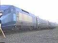 NS freight switching Acela Express and MARC HHP-8