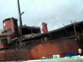 Rompehielos Irizar chamuscado