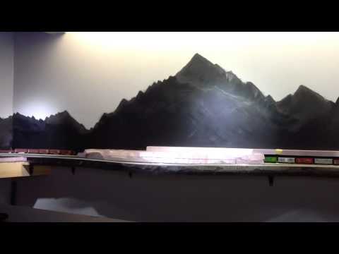 how to paint n scale mountains