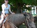 17 August 2008 Jenn on horseback at Andy Rosenberg's in West Virginia.
