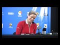 Kim Clijsters and Alicia Molik after their second-round match