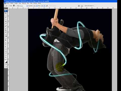 Tutorial Photoshop: Lineas de luz alrededor de personas