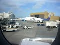 TACA 311 Miami- El Salvador TACA HUB (pushback & safety vid)