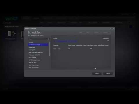 Entrapass Web - Unlock Schedules