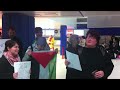 Welcome to Palestine. The protest at Manchester airport against those banned from flying to Tel Aviv