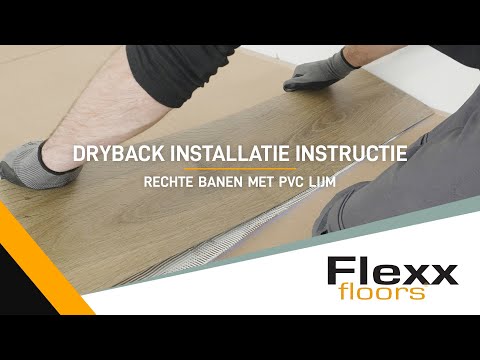 Flexxfloors Dryback - Stroken met lijm