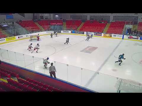 #18 Mattias Schoffner forecheck creating turnover in offensive end