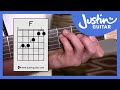 The Dreaded F Chord (Guitar Lesson BC-161) Guitar for beginners Stage 6
