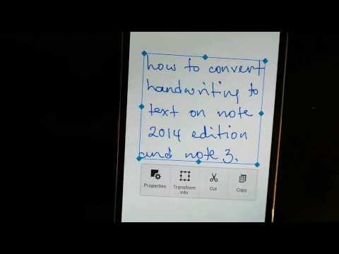 how to turn writing into text on note 4